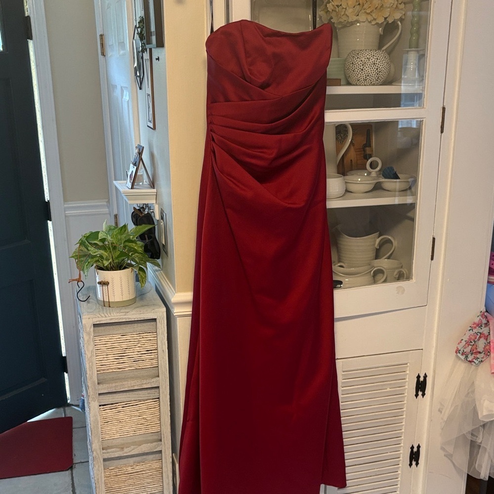 Alfred Angelo Wine Floor Length Gown